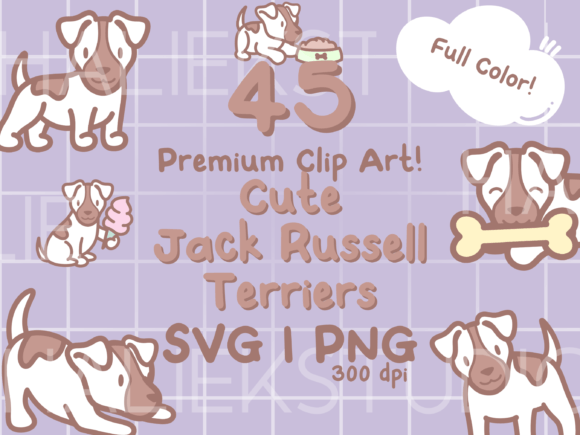 Adorable Canine Art: The Jack Russell Terriers Clip Set