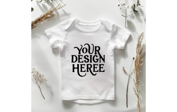 Baby, Empty T-shirt White Color Mockup: A Crisp Canvas for Your Designs