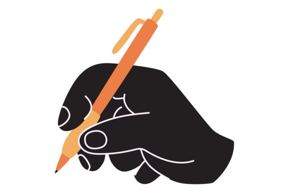Ballpoint in Human Hand: Writing Color I for Authentic Design