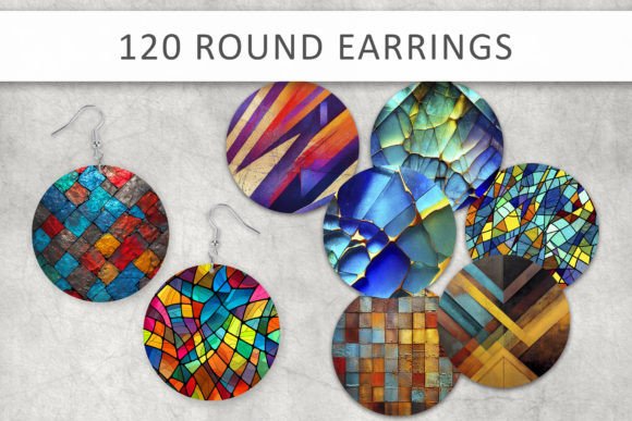 Color Abstract Earring Bundle: Your Sublimation Craft Kit