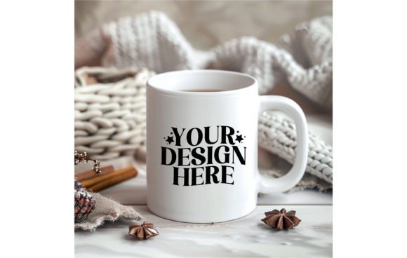 Crafting Cozy Winter Marketing with a White Mug Mockup