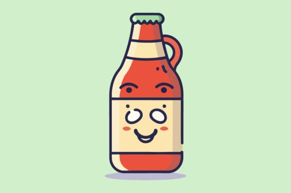 Cute Cider: A Flat Color Vector for Vibrant Design
