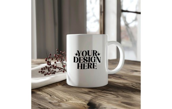 Dad, Empty Mug White Color Mockup 4: Elevate Your Design Portfolio