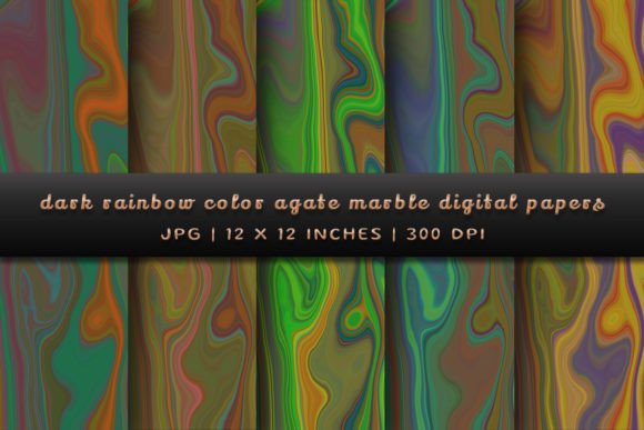 Dark Rainbow Color Agate Marble: A Designer's Guide to Dramatic Digital Assets