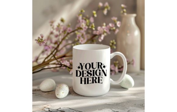 Easter, Empty Mug, White Color Mockup 3: Elevate Your Designs