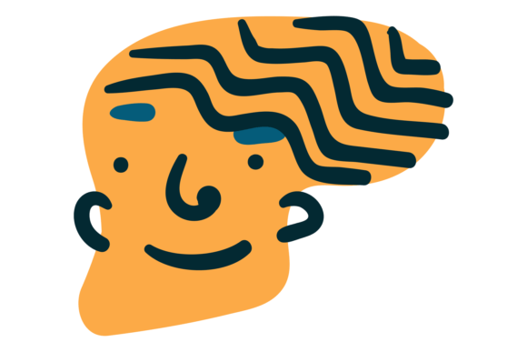 Funny Color Doodle Face: A Portrait of Playful Branding