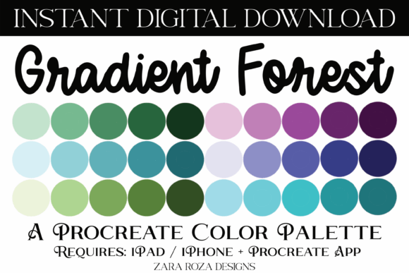 Gradient Forest Procreate Palette: A Digital Artist's Deep Dive