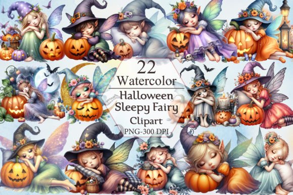 Halloween Sleepy Fairy Watercolour PNG: Design Guide