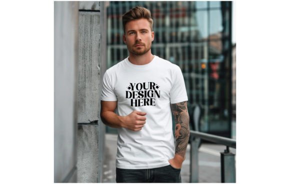 Next Level 6210 Man White Color Mockup 2: A Fresh Canvas for Your Art