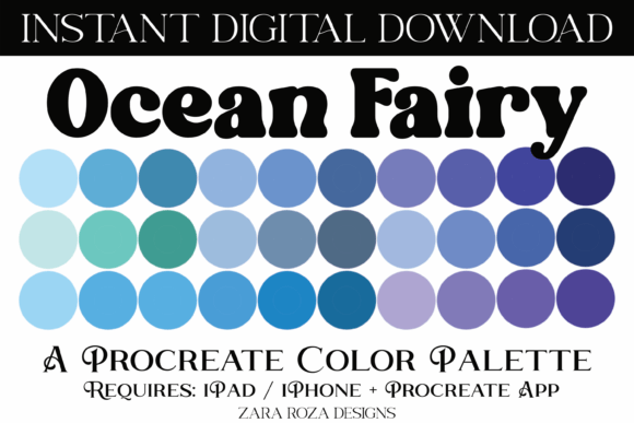 Ocean Fairy Procreate Color Palette: Your Underwater Color Story