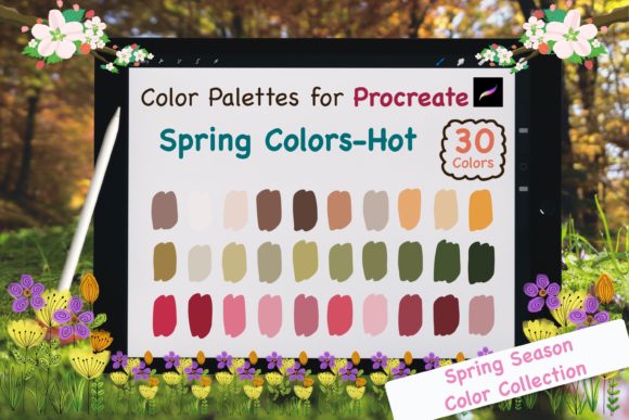 Procreate Color Palettes-Spring Hot: Your Ultimate Spring Design Toolkit