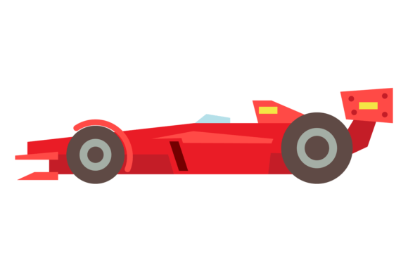 Red Racing Car Side View Color Icon: More Than Just an Image