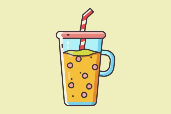 Refreshing Your Designs: The Versatility of Cute Juice Flat Color Vector Art