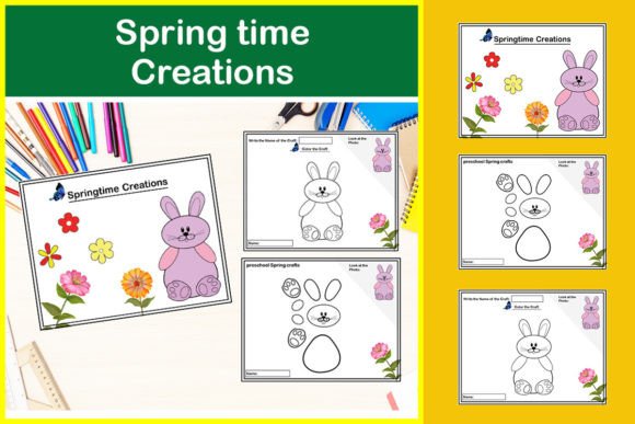 Spring Craft & Color Worksheet for PreK: Creative Activities