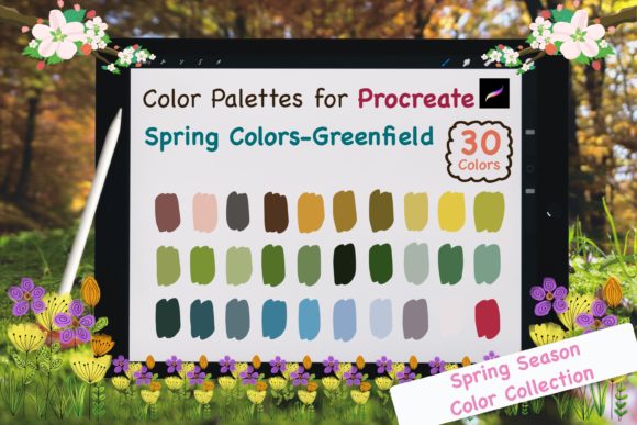 Spring Greenfie: Your Procreate Palette for Instant Vibrancy