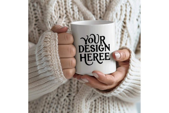Winter White Color Mug Mockup: A Clean Slate for Your Designs